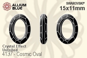 スワロフスキー Cosmic Oval ファンシーストーン (4137) 15x11mm - クリスタル エフェクト 裏面にホイル無し