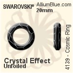スワロフスキー Cosmic Ring ファンシーストーン (4139) 20mm - クリスタル 裏面にホイル無し
