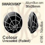スワロフスキー Nautilus ファンシーストーン (4196) 30x26mm - カラー（コーティングなし） 裏面にホイル無し