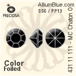 Preciosa プレシオサ MC マシーンカットチャトン OPTIMA (431 11 111) SS28 - カラー 裏面ゴールドフォイル
