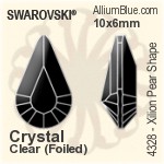 スワロフスキー XILION チャトン (1028) PP32 - クリスタル プラチナフォイル