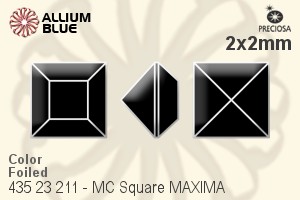 PRECIOSA Square MXM 2x2 peridot DF