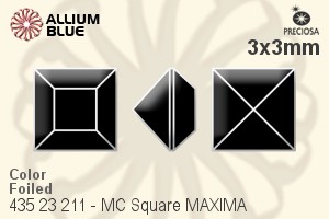 PRECIOSA Square MXM 3x3 amethyst DF