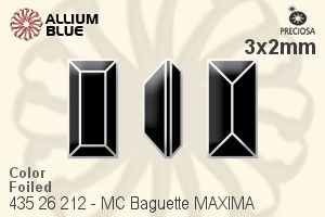 PRECIOSA Baguette MXM 3x2 sapphire DF