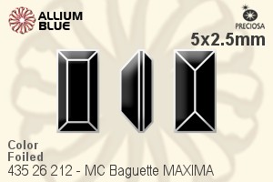 PRECIOSA Baguette MXM 5x2.5 sm.topaz DF