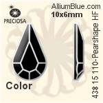 Preciosa プレシオサ MC マシーンカットPearshape Flat-Back Hot-Fix Stone (438 15 110) 8x4.8mm - クリスタル エフェクト