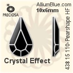 Preciosa プレシオサ MC マシーンカットPearshape Flat-Back Hot-Fix Stone (438 15 110) 10x6mm - カラー（コーティング）