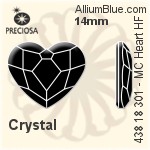 Preciosa プレシオサ MC マシーンカットHeart Flat-Back Hot-Fix Stone (438 18 301) 10mm - クリスタル
