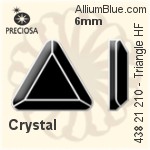 Preciosa プレシオサ MC マシーンカットTriangle Flat-Back Hot-Fix Stone (438 21 210) 6mm - クリスタル