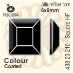Preciosa プレシオサ MC マシーンカットSquare Flat-Back Hot-Fix Stone (438 23 210) 6x6mm - カラー（コーティング）