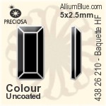 Preciosa プレシオサ MC マシーンカットBaquette Flat-Back Hot-Fix Stone (438 26 210) 4x2mm - カラー（コーティング）
