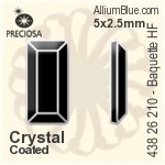 Preciosa プレシオサ MC マシーンカットBaquette Flat-Back Hot-Fix Stone (438 26 210) 5x2.5mm - カラー（コーティング）