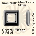 スワロフスキー Cosmic ラインストーン (2520) 14x10mm - クリスタル 裏面プラチナフォイル