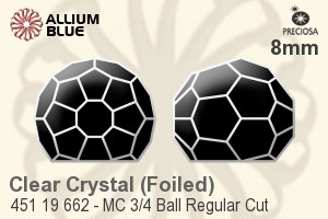 PRECIOSA 3/4 Ball 8 mm crystal Al