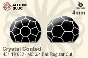 PRECIOSA 3/4 Ball 4 mm crystal VM