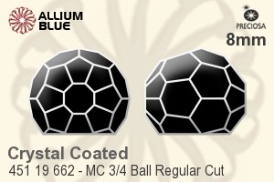PRECIOSA 3/4 Ball 8 mm crystal VM