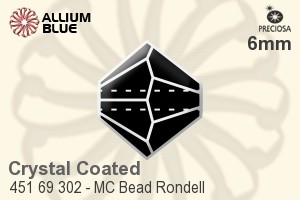 PRECIOSA Rondelle Bead 6 mm crystal Vel