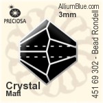 Preciosa プレシオサ MC マシーンカットビーズ Rondell (451 69 302) 2.4x3mm - Crystal (Surface Effect)