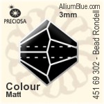 Preciosa プレシオサ MC マシーンカットビーズ Rondell (451 69 302) 3.6x4mm - Crystal (Surface Effect)