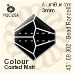 Preciosa プレシオサ MC マシーンカットビーズ Rondell (451 69 302) 2.4x3mm - カラー (Coated Surface Effect)