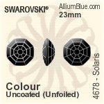 スワロフスキー Solaris ファンシーストーン (4678) 8mm - カラー 裏面プラチナフォイル