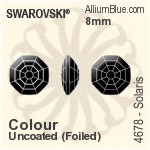 スワロフスキー Solaris ファンシーストーン (4678) 14mm - カラー 裏面プラチナフォイル