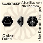 スワロフスキー Kaleidoscope Hexagon ファンシーストーン (4699) 14x16mm - カラー 裏面にホイル無し