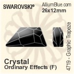 スワロフスキー Graphic Trapeze ファンシーストーン (4719) 26x12mm - クリスタル プラチナフォイル