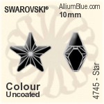 スワロフスキー Star ファンシーストーン (4745) 5mm - カラー（ハーフ　コーティング） 裏面にホイル無し