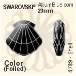 スワロフスキー Shell ファンシーストーン (4789) 29mm - カラー（コーティングなし） 裏面にホイル無し