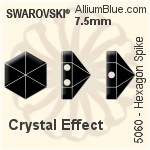 スワロフスキー Hexagon Spike (Two Holes) ビーズ (5060) 7.5mm - カラー（ハーフ　コーティング）