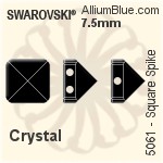 スワロフスキー Square Spike (Two Holes) ビーズ (5061) 5.5mm - クリスタル エフェクト