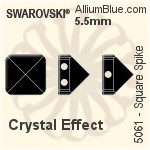 スワロフスキー Square Spike (Two Holes) ビーズ (5061) 5.5mm - カラー（ハーフ　コーティング）