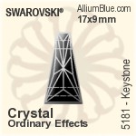 スワロフスキー Keystone ビーズ (5181) 17x9mm - クリスタル エフェクト