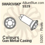 スワロフスキー Rivet (53001), ゴールド メッキ Casing, ストーンズ in SS29 - カラー