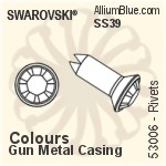 スワロフスキー Rivet (53006), ゴールド メッキ Casing, ストーンズ in SS39 - カラー