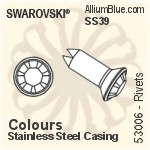 スワロフスキー Rivet (53005), Stainless スチール Casing, ストーンズ in SS34 - クリスタル エフェクト