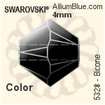 スワロフスキー Pear-shaped ファンシーストーン (4320) 18x13mm - カラー 裏面プラチナフォイル