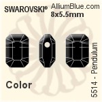 スワロフスキー Cushion ファンシーストーン (4568) 18x13mm - クリスタル エフェクト 裏面プラチナフォイル