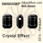 スワロフスキー Pendulum ビーズ (5514) 8x5.5mm - クリスタル エフェクト