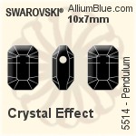 スワロフスキー Pendulum ビーズ (5514) 10x7mm - クリスタル エフェクト