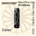 スワロフスキー Column (Two Holes) ビーズ (5535) 23.5x5mm - クリスタル