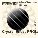 スワロフスキー Twist ビーズ (5621) 14mm - クリスタル With クリスタル Print