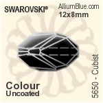 スワロフスキー Cubist ビーズ (5650) 20x13.5mm - クリスタル （オーディナリー　エフェクト）