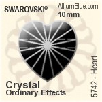 スワロフスキー Heart ビーズ (5742) 10mm - クリスタル