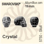 スワロフスキー Skull ビーズ (5750) 19mm - クリスタル エフェクト