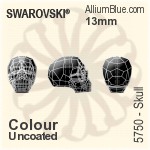 スワロフスキー Skull ビーズ (5750) 13mm - クリスタル エフェクト