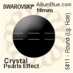スワロフスキー ラウンド パール (Large Hole) (5811) 10mm - クリスタルパールエフェクト
