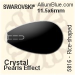 スワロフスキー Rice-shaped パール (5816) 15x8mm - クリスタルパールエフェクト
