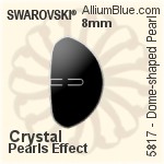 スワロフスキー Cosmic フラットバック ラインストーン (2520) 14x10mm - カラー（コーティングなし） プラチナフォイル